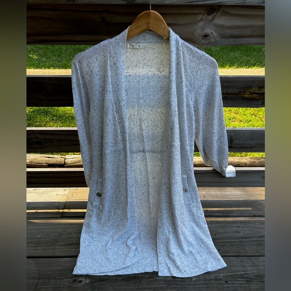 Peyton primrose grey large speckled cardigan - Picture 1 of 9